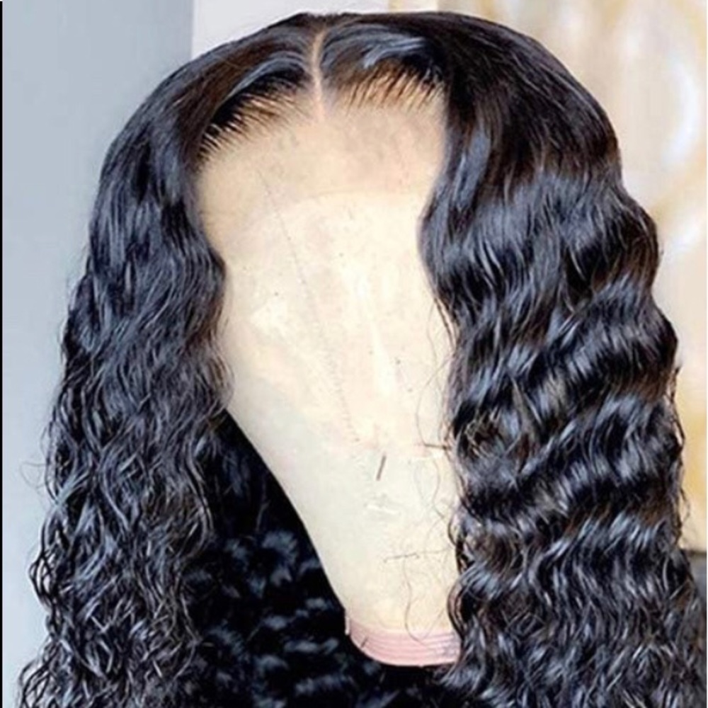 Deep wave lace front wig